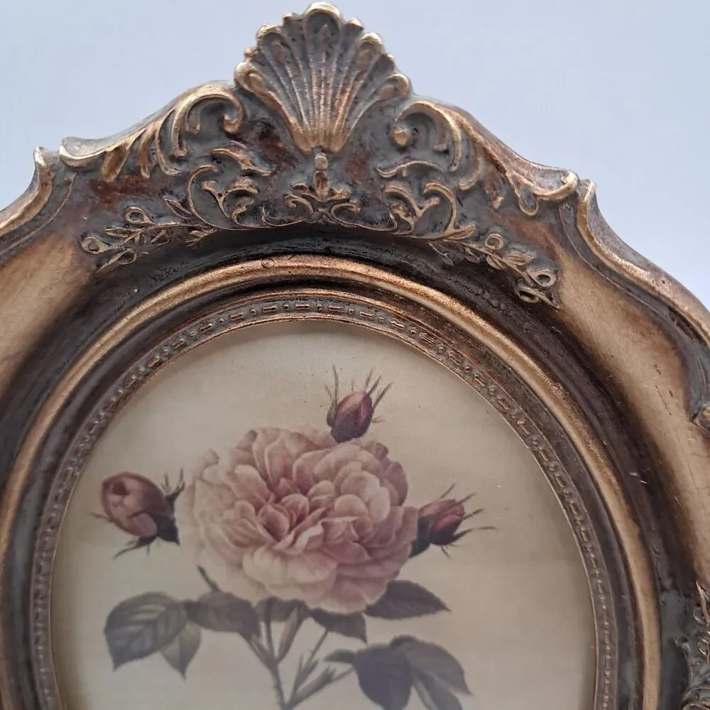 Ornate Resin Frame 4x6 Baroque Rococo Victorian Faux Brass